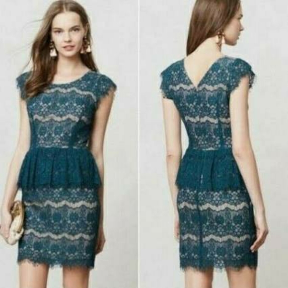 Anthropologie Dresses & Skirts - Anthropologie Maeve Elsa Lace Peplum Dress